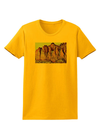 Colorado Mountain Spires Womens T-Shirt-Womens T-Shirt-TooLoud-Gold-X-Small-Davson Sales