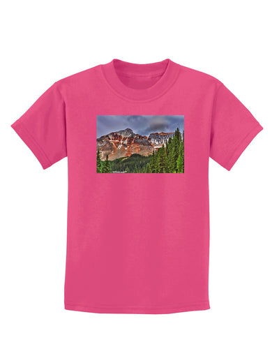 Colorado Mountains Forrest Childrens Dark T-Shirt-Childrens T-Shirt-TooLoud-Sangria-X-Small-Davson Sales