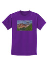 Colorado Mountains Forrest Childrens Dark T-Shirt-Childrens T-Shirt-TooLoud-Purple-X-Small-Davson Sales