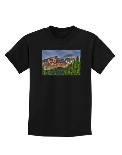 Colorado Mountains Forrest Childrens Dark T-Shirt-Childrens T-Shirt-TooLoud-Black-X-Small-Davson Sales