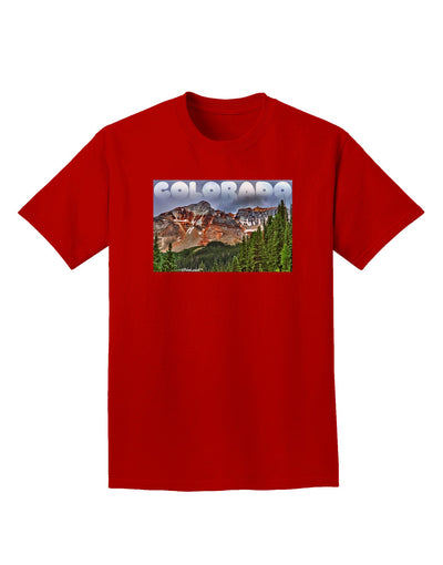 Colorado Mountains Forrest Text Adult Dark T-Shirt-Mens T-Shirt-TooLoud-Red-Small-Davson Sales