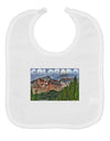 Colorado Mountains Forrest Text Baby Bib