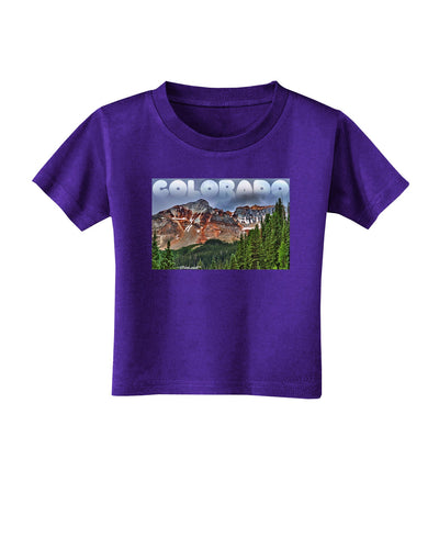 Colorado Mountains Forrest Text Toddler T-Shirt Dark-Toddler T-Shirt-TooLoud-Purple-2T-Davson Sales