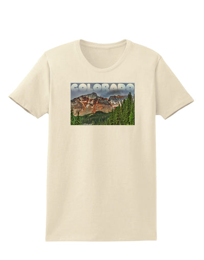 Colorado Mountains Forrest Text Womens T-Shirt-Womens T-Shirt-TooLoud-Natural-X-Small-Davson Sales