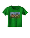 Colorado Mountains Forrest Toddler T-Shirt Dark-Toddler T-Shirt-TooLoud-Clover-Green-2T-Davson Sales