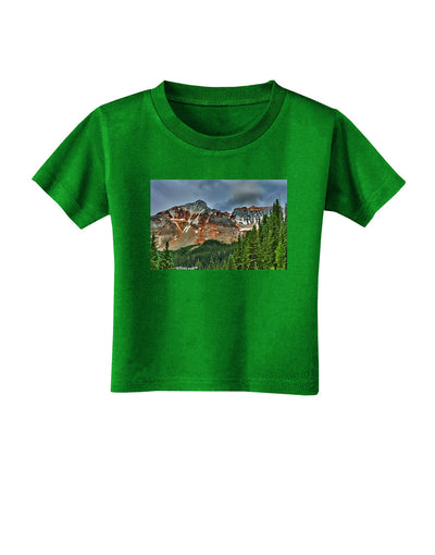 Colorado Mountains Forrest Toddler T-Shirt Dark-Toddler T-Shirt-TooLoud-Clover-Green-2T-Davson Sales