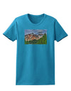 Colorado Mountains Forrest Womens Dark T-Shirt-TooLoud-Turquoise-X-Small-Davson Sales