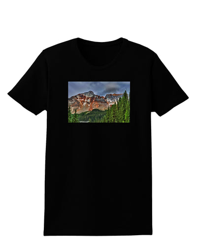 Colorado Mountains Forrest Womens Dark T-Shirt-TooLoud-Black-X-Small-Davson Sales