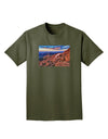 Colorado Mtn Sunset Adult Dark T-Shirt-Mens T-Shirt-TooLoud-Military-Green-Small-Davson Sales