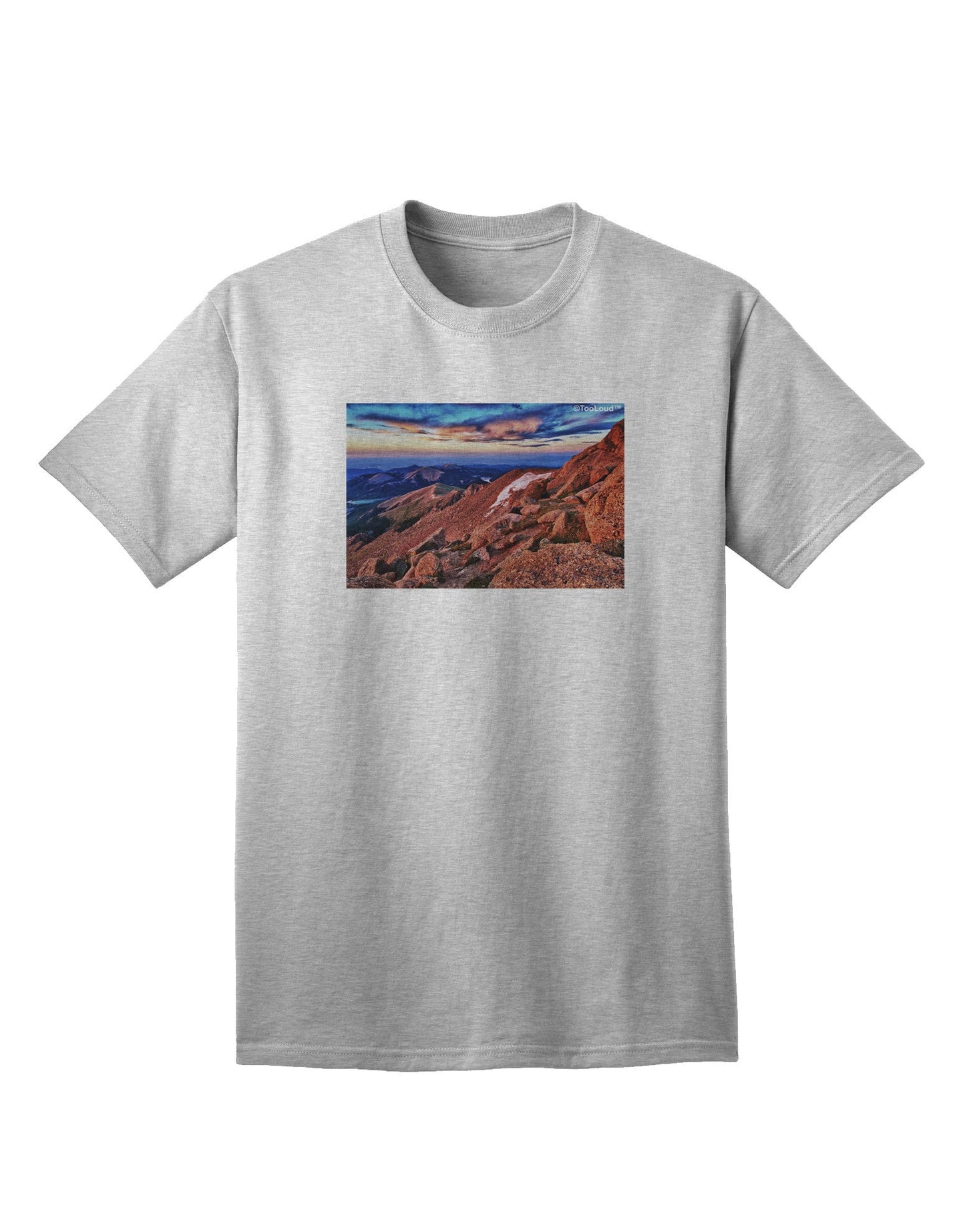 Colorado Mtn Sunset Adult T-Shirt-Mens T-Shirt-TooLoud-AshGray-Small-Davson Sales