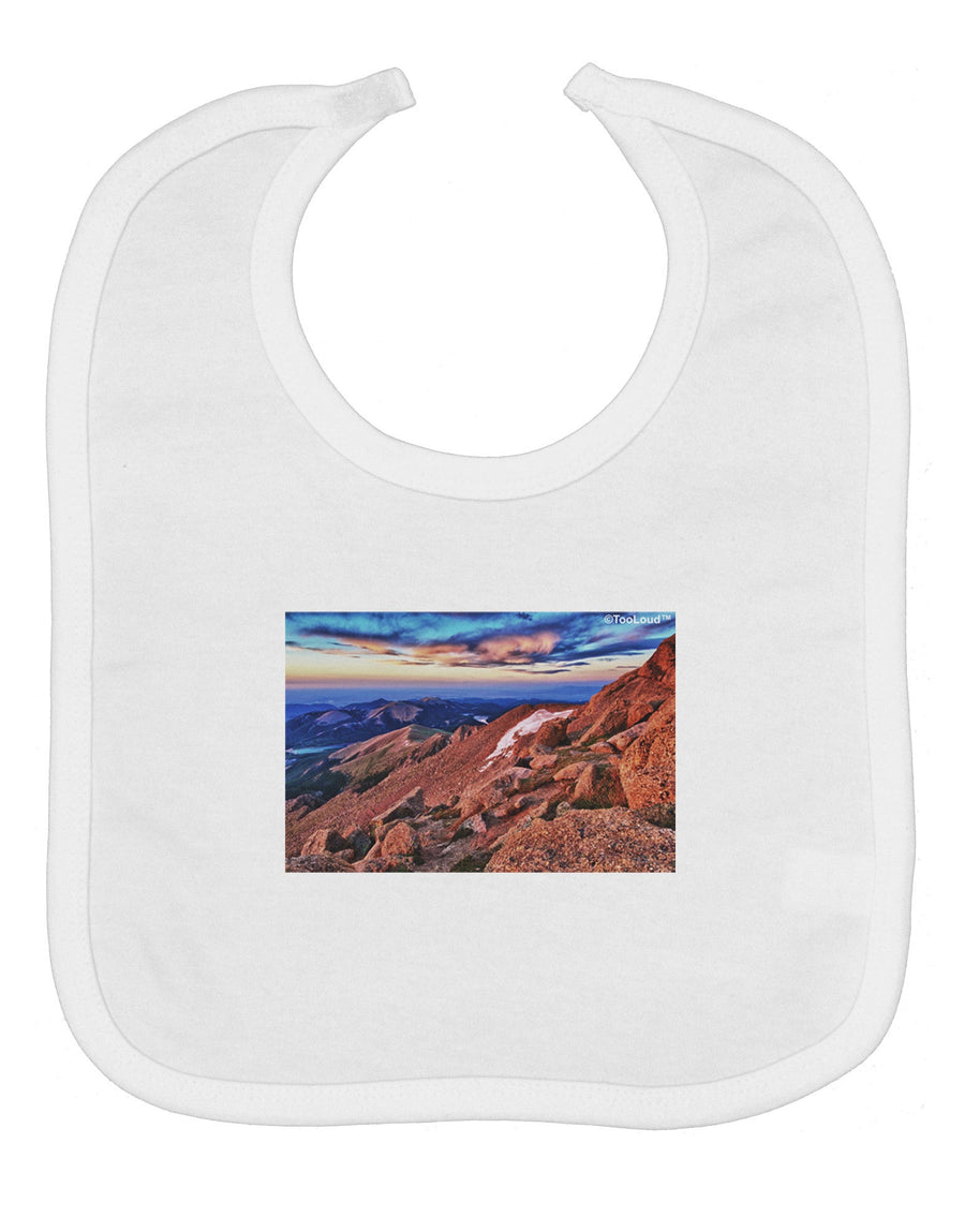 Colorado Mtn Sunset Baby Bib