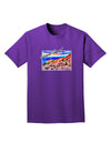 Colorado Mtn Sunset Bold WaterColor Adult Dark T-Shirt-Mens T-Shirt-TooLoud-Purple-Small-Davson Sales