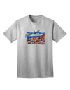 Colorado Mtn Sunset Bold WaterColor Adult T-Shirt-Mens T-Shirt-TooLoud-AshGray-Small-Davson Sales