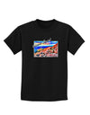 Colorado Mtn Sunset Bold WaterColor Childrens Dark T-Shirt-Childrens T-Shirt-TooLoud-Black-X-Small-Davson Sales