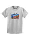 Colorado Mtn Sunset Bold WaterColor Childrens T-Shirt-Childrens T-Shirt-TooLoud-AshGray-X-Small-Davson Sales