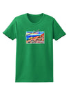 Colorado Mtn Sunset Bold WaterColor Womens Dark T-Shirt-TooLoud-Kelly-Green-X-Small-Davson Sales