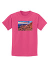 Colorado Mtn Sunset Childrens Dark T-Shirt-Childrens T-Shirt-TooLoud-Sangria-X-Small-Davson Sales