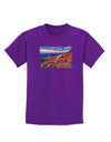 Colorado Mtn Sunset Childrens Dark T-Shirt-Childrens T-Shirt-TooLoud-Purple-X-Small-Davson Sales