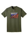 Colorado Mtn Sunset Cutout Adult Dark T-Shirt-Mens T-Shirt-TooLoud-Military-Green-Small-Davson Sales