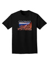 Colorado Mtn Sunset Cutout Adult Dark T-Shirt-Mens T-Shirt-TooLoud-Black-Small-Davson Sales