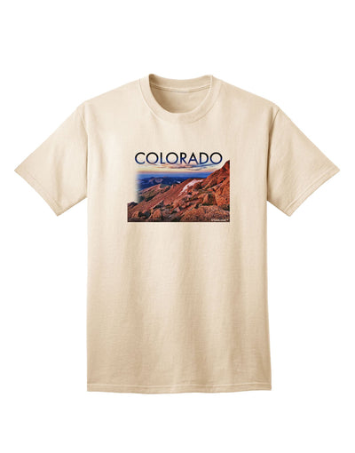 Colorado Mtn Sunset Cutout Adult T-Shirt-Mens T-Shirt-TooLoud-Natural-Small-Davson Sales