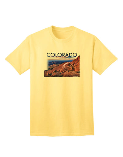 Colorado Mtn Sunset Cutout Adult T-Shirt-Mens T-Shirt-TooLoud-Yellow-Small-Davson Sales