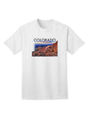 Colorado Mtn Sunset Cutout Adult T-Shirt-Mens T-Shirt-TooLoud-White-Small-Davson Sales