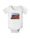 Colorado Mtn Sunset Cutout Baby Romper Bodysuit-Baby Romper-TooLoud-White-06-Months-Davson Sales