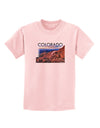 Colorado Mtn Sunset Cutout Childrens T-Shirt-Childrens T-Shirt-TooLoud-PalePink-X-Small-Davson Sales