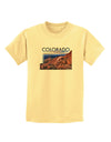 Colorado Mtn Sunset Cutout Childrens T-Shirt-Childrens T-Shirt-TooLoud-Daffodil-Yellow-X-Small-Davson Sales