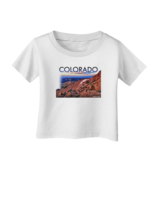 Colorado Mtn Sunset Cutout Infant T-Shirt-Infant T-Shirt-TooLoud-White-06-Months-Davson Sales