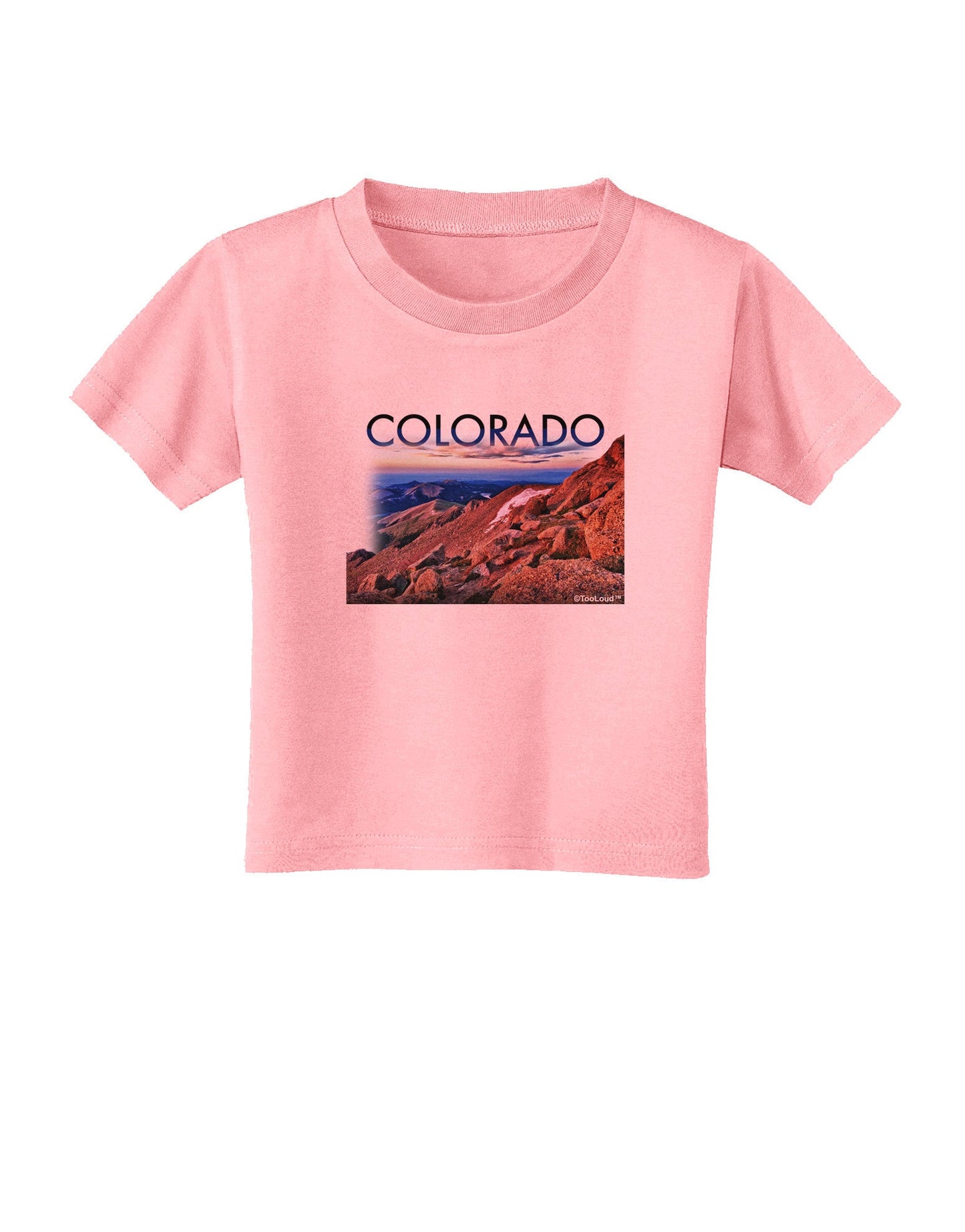 Colorado Mtn Sunset Cutout Toddler T-Shirt-Toddler T-Shirt-TooLoud-Candy-Pink-2T-Davson Sales