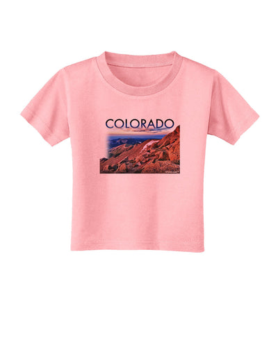 Colorado Mtn Sunset Cutout Toddler T-Shirt-Toddler T-Shirt-TooLoud-Candy-Pink-2T-Davson Sales