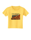 Colorado Mtn Sunset Cutout Toddler T-Shirt-Toddler T-Shirt-TooLoud-Yellow-2T-Davson Sales