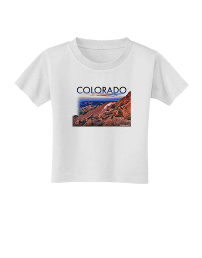 Colorado Mtn Sunset Cutout Toddler T-Shirt-Toddler T-Shirt-TooLoud-White-2T-Davson Sales