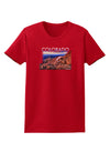 Colorado Mtn Sunset Cutout Womens Dark T-Shirt-TooLoud-Red-X-Small-Davson Sales