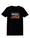 Colorado Mtn Sunset Cutout Womens Dark T-Shirt-TooLoud-Black-X-Small-Davson Sales