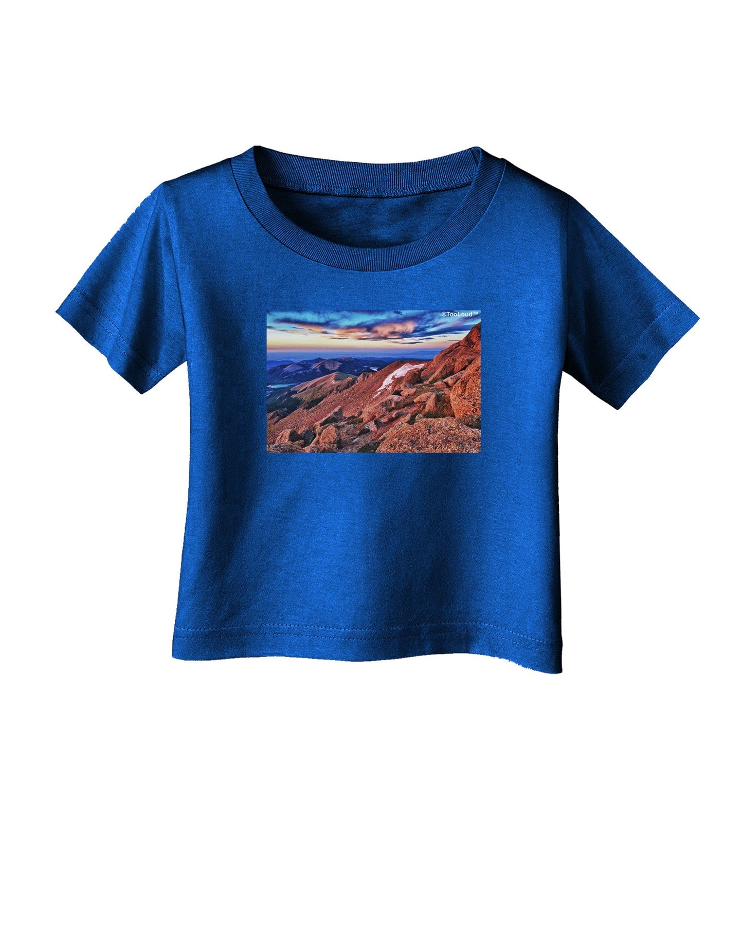 Colorado Mtn Sunset Infant T-Shirt Dark-Infant T-Shirt-TooLoud-Royal-Blue-06-Months-Davson Sales