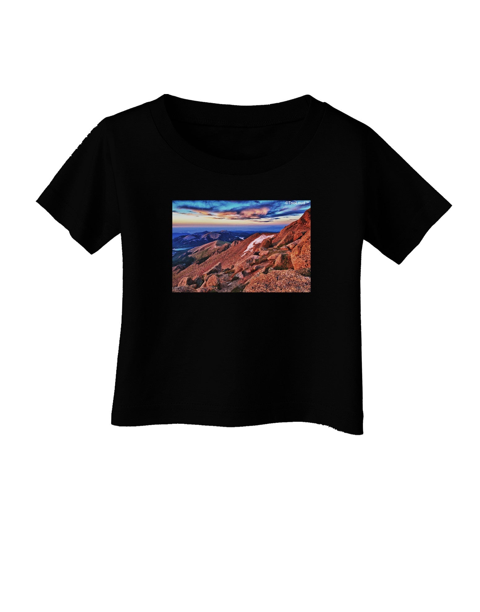 Colorado Mtn Sunset Infant T-Shirt Dark-Infant T-Shirt-TooLoud-Black-06-Months-Davson Sales
