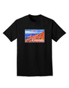 Colorado Mtn Sunset Soaked WaterColor Adult Dark T-Shirt-Mens T-Shirt-TooLoud-Black-Small-Davson Sales