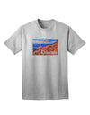 Colorado Mtn Sunset Soaked WaterColor Adult T-Shirt-Mens T-Shirt-TooLoud-AshGray-Small-Davson Sales