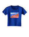 Colorado Mtn Sunset Soaked WaterColor Toddler T-Shirt Dark-Toddler T-Shirt-TooLoud-Royal-Blue-2T-Davson Sales