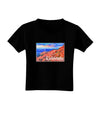 Colorado Mtn Sunset Soaked WaterColor Toddler T-Shirt Dark-Toddler T-Shirt-TooLoud-Black-2T-Davson Sales