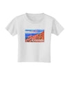 Colorado Mtn Sunset Soaked WaterColor Toddler T-Shirt-Toddler T-Shirt-TooLoud-White-2T-Davson Sales