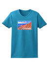 Colorado Mtn Sunset Soaked WaterColor Womens Dark T-Shirt-TooLoud-Turquoise-X-Small-Davson Sales