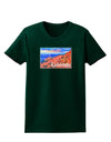 Colorado Mtn Sunset Soaked WaterColor Womens Dark T-Shirt-TooLoud-Forest-Green-Small-Davson Sales