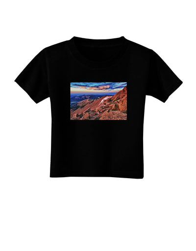 Colorado Mtn Sunset Toddler T-Shirt Dark-Toddler T-Shirt-TooLoud-Black-2T-Davson Sales