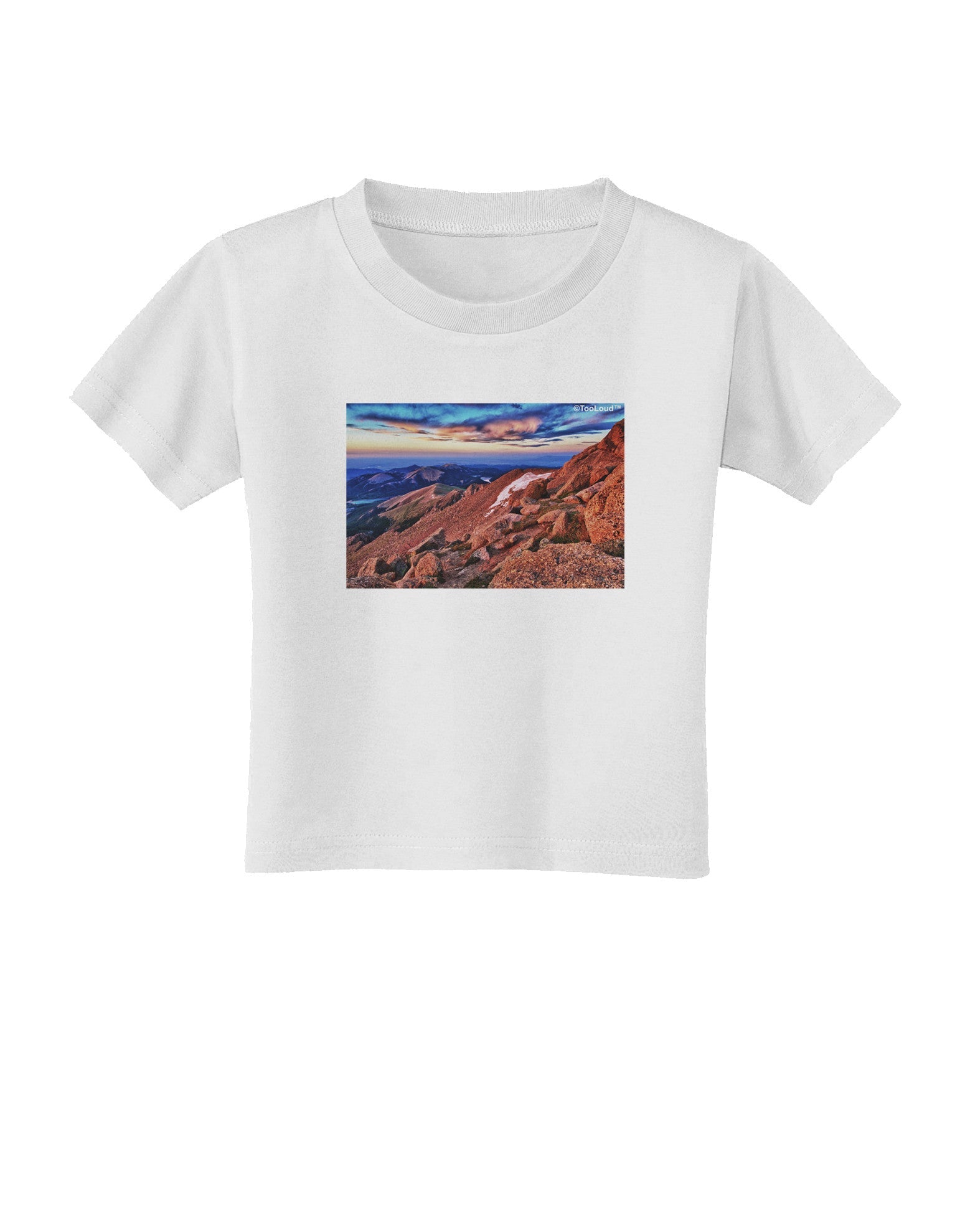 Colorado Mtn Sunset Toddler T-Shirt-Toddler T-Shirt-TooLoud-White-2T-Davson Sales