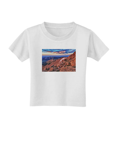 Colorado Mtn Sunset Toddler T-Shirt-Toddler T-Shirt-TooLoud-White-2T-Davson Sales