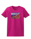 Colorado Mtn Sunset Womens Dark T-Shirt-TooLoud-Hot-Pink-Small-Davson Sales